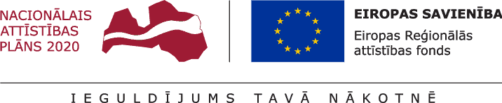 ES Reģionālās attīstības fonda atbalsta logo ansamblis